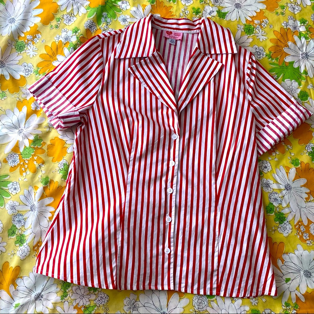 I Love Lucy Vintage Repro Red and White Blouse